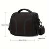 Durable Nylon DSLR Camera Bag Travel Shoulder Bag with Mesh Side Pockets Adjustable Strap for SLR Mirrorless Cameras Black