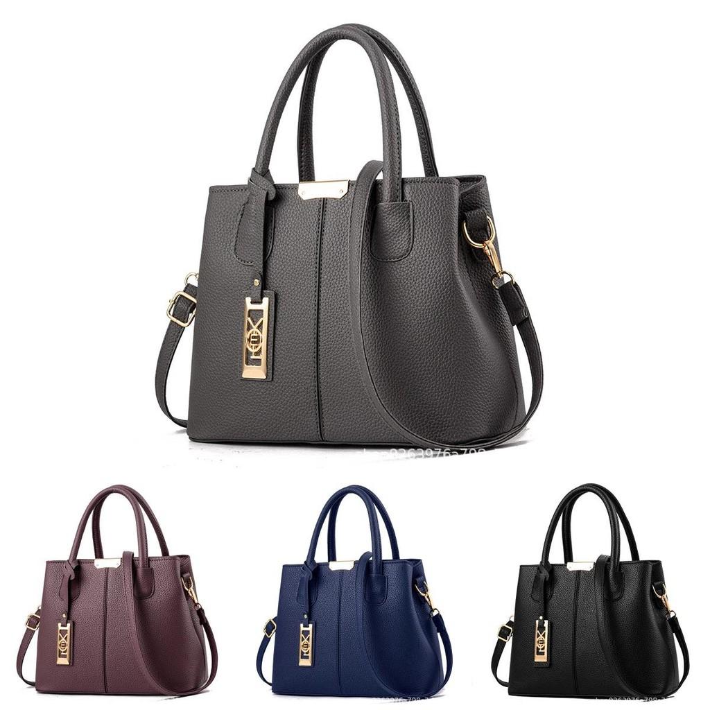 Stylish Large Capacity Mom Handbag For Middle-aged Women In Elegant Purple Color