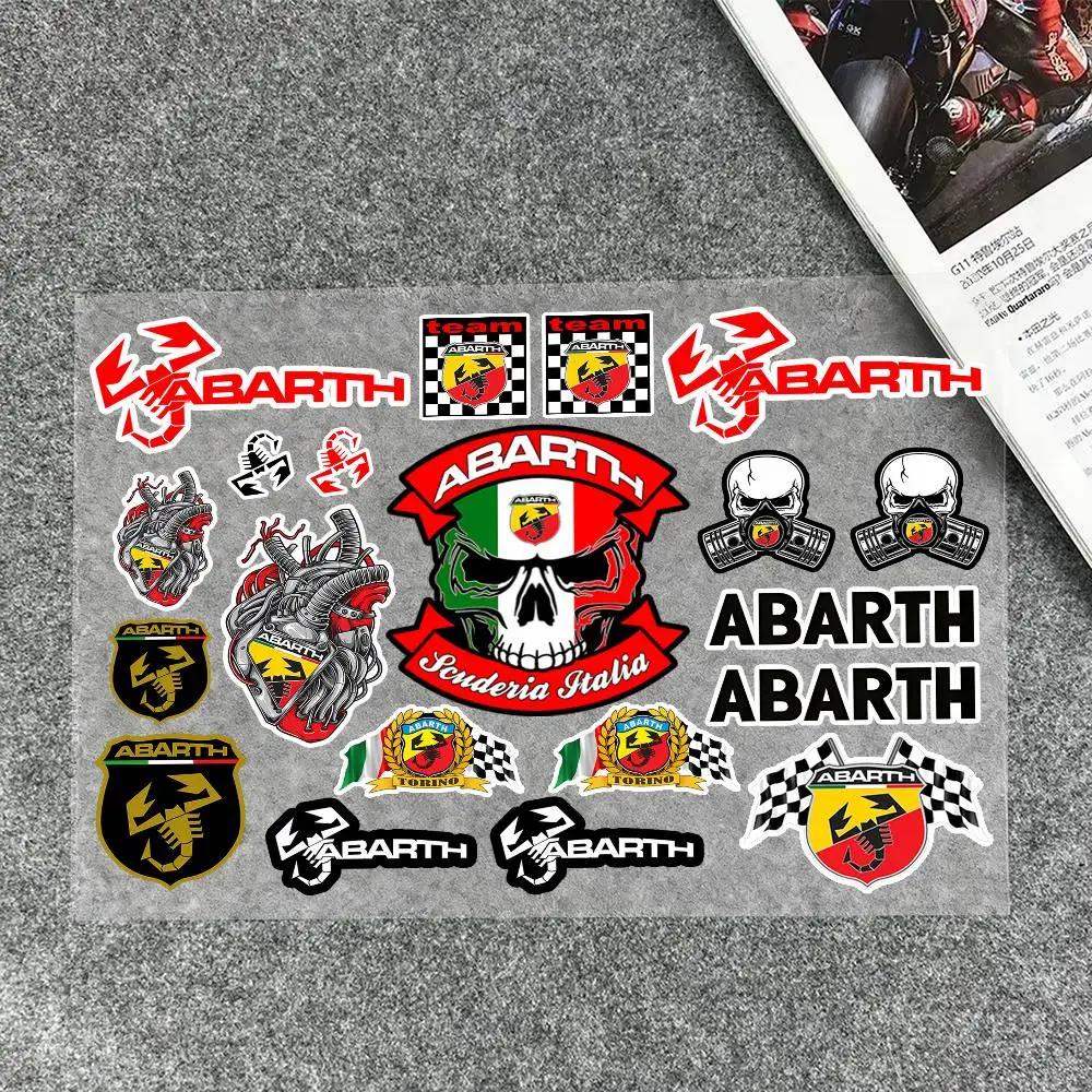 Abarth Aufkleber, Wasserdichte Vinyl-Sticker für Auto Motorrad Laptop Wand, Auto Außen Tuning Deko Zubehör