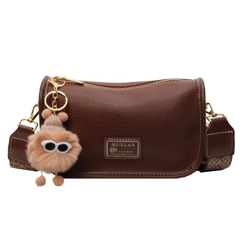 

Винтажная шикарная сумка-мессенджер на плечо в стиле Бостон - универсальная сумка-подушка для женщин коричневый