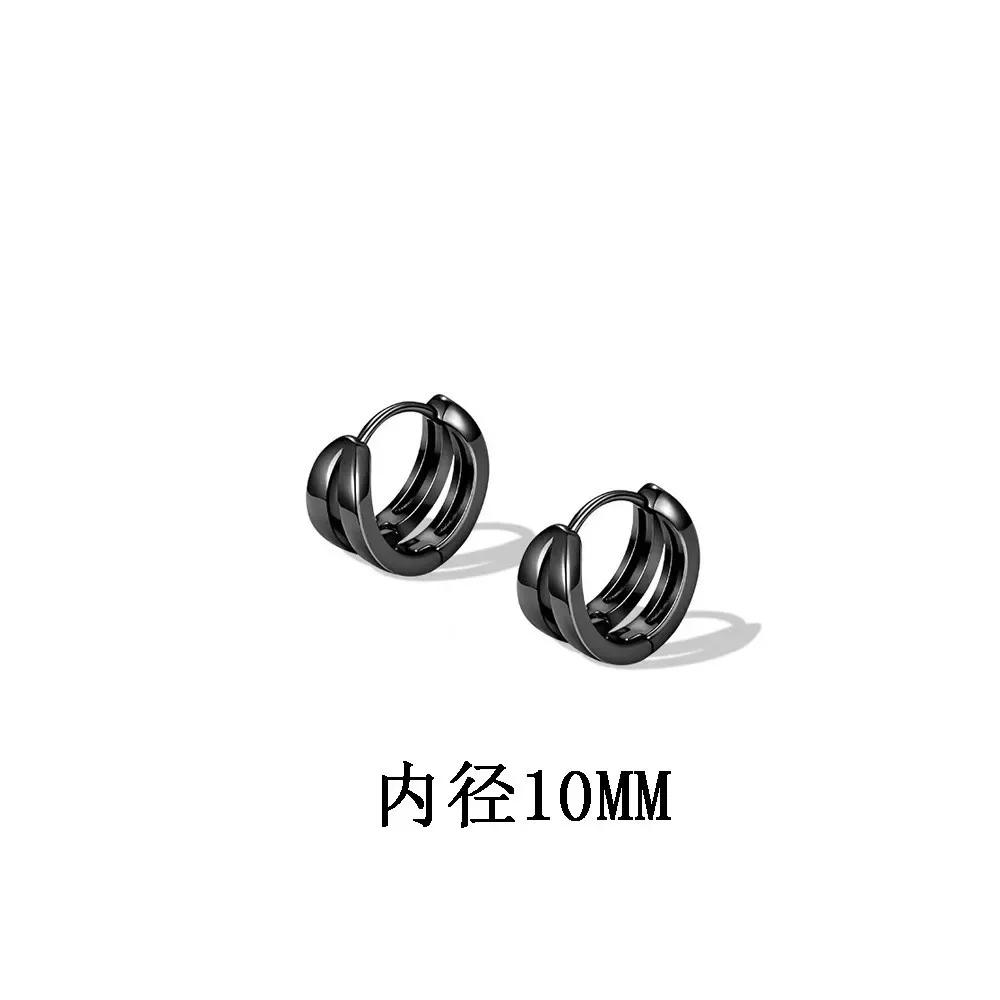 925 Silver Double Hoop Earrings for Women Minimalist Geometric Jewelry Fine Accessories
