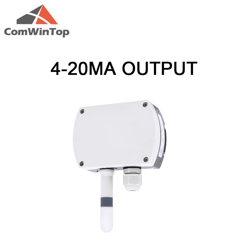 4-20mA RS485 Modbus wall-mounted temperature and humidity transmitter Sensor with display track installation CWT-XYTH-A