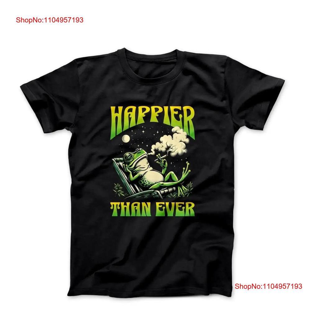 Happier Than Ever Illustration T shirt vintage Washed Versatile Slightly designer clothes Comfortable Breathable Casual