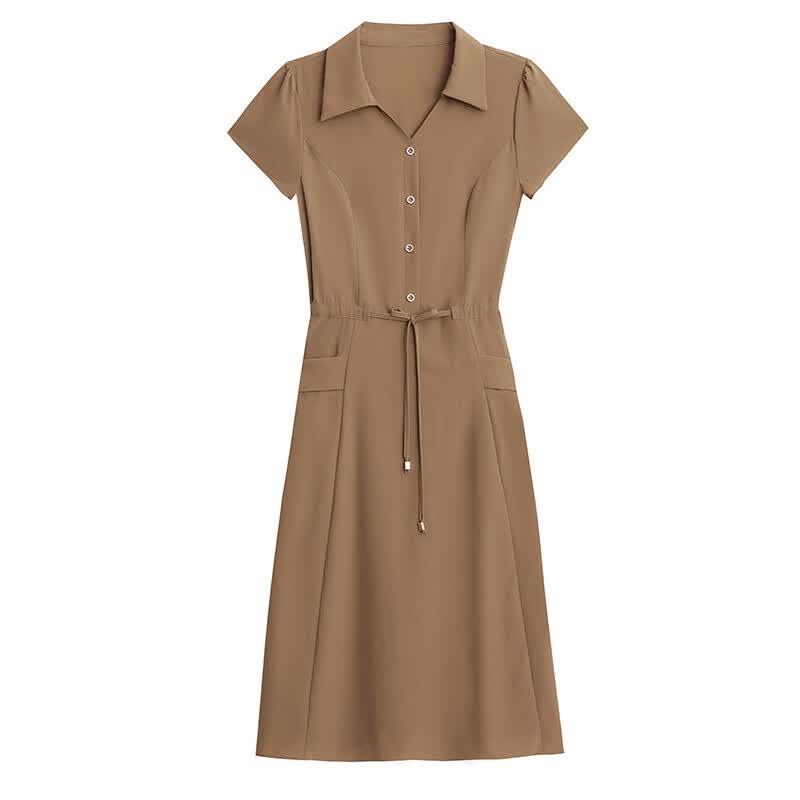 ETAM Classic Tie-Waist A-Line Midi Dress