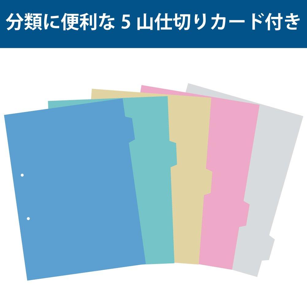 KOKUYO Tube File Double A4 500 Sheet 2 K2, Opening, Vertical, Capacity, Holes, Blue, K2-ETB650B