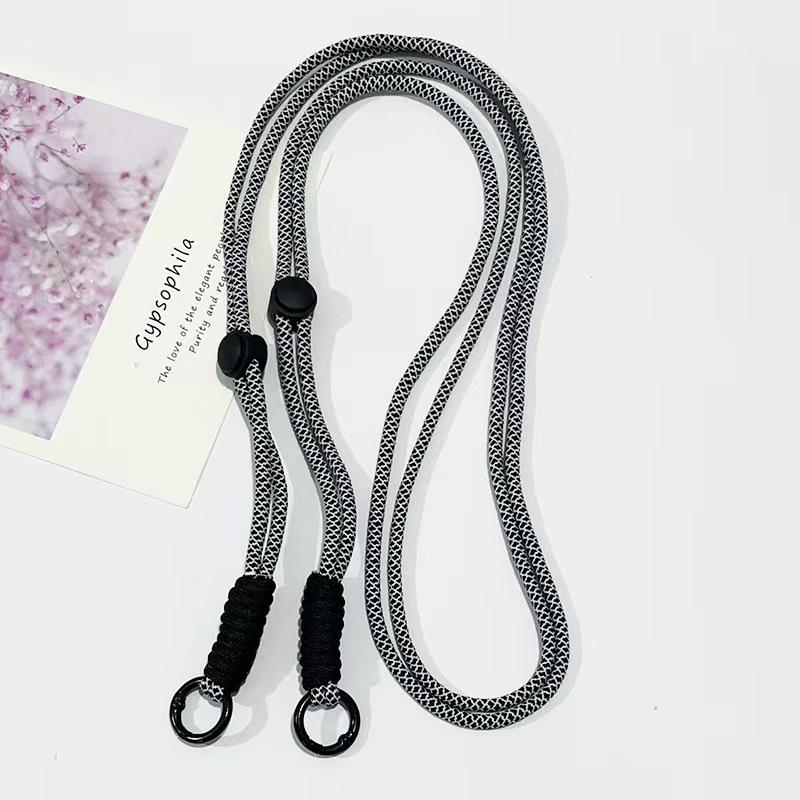 Adjustable Braided Mobile Phone Lanyard with Detachable Crossbody Strap and Shoulder Chain
