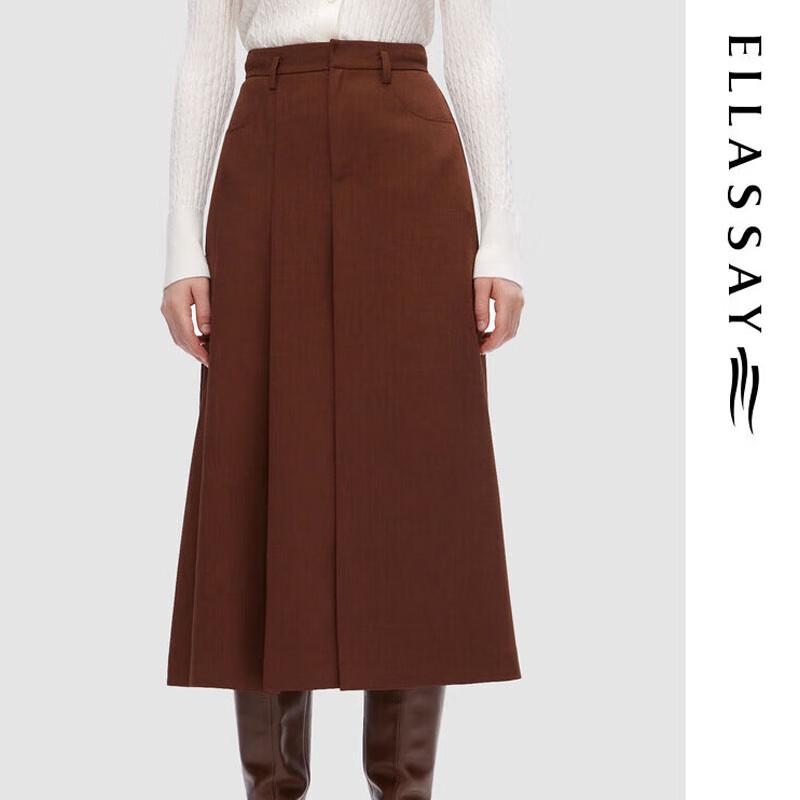 ELLASSAY High-Waisted Mid-Length Skirt XS