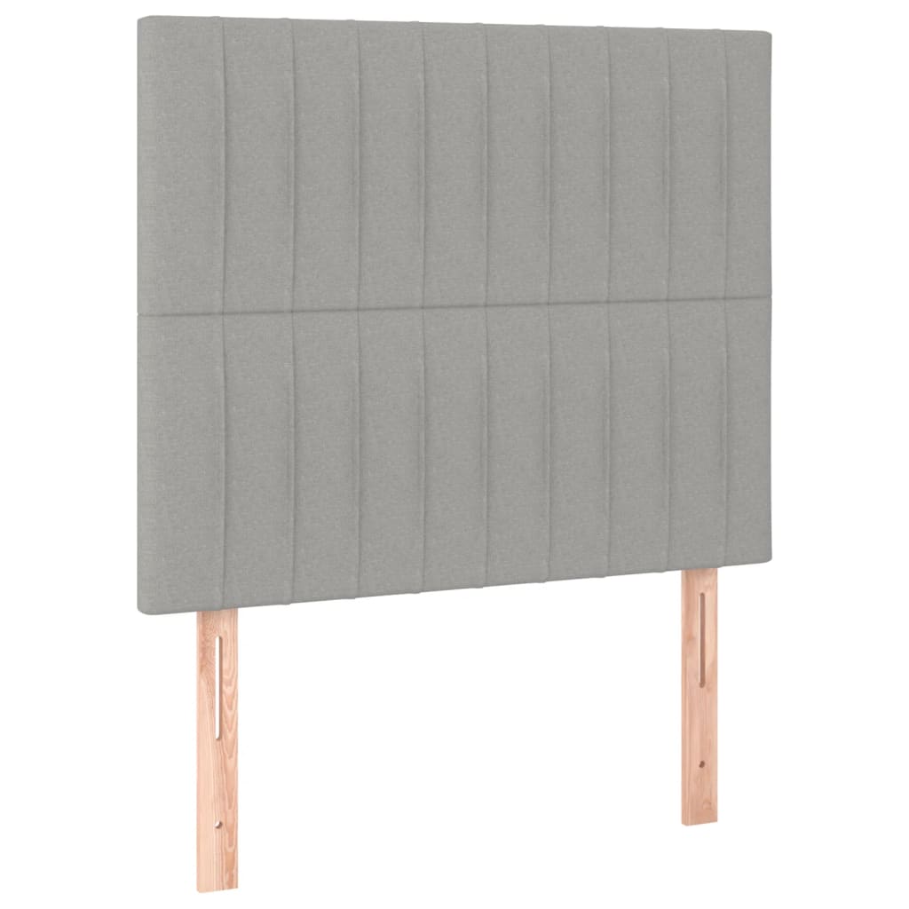 Vidaxl Bed Frame Without Mattress, Light Gray, 90X190 Cm, Upholstered In Fabric