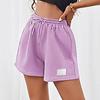 Women's Summer Drawstring Waist Patch Detail Shorts Casual Pants