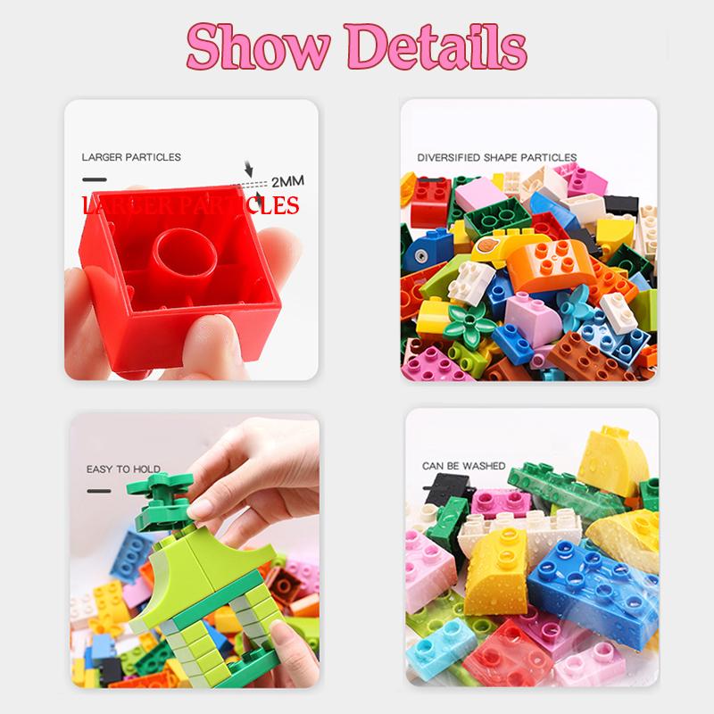 50-300 Stück Große Bausteine Zusammengebaute Konstruktion Pädagogisches Spielzeug DIY Steine Kleinkindspielzeug Für Kinder Kinder Geschenk