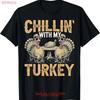 Thanksgiving Family Chillin With My Turkeys Funny T Shirt Vintage Versatile Slightly Fashion Designer Clothes Stretched