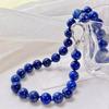 12Mm High Quality Large Particle Natural Lapis Lazuli Necklace Collarbone Chain