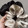 1PC Satin Scrunchies With Rhinestones Decor - Soft And Comfortable Hair Ties For Ponytail And Hair Accessories