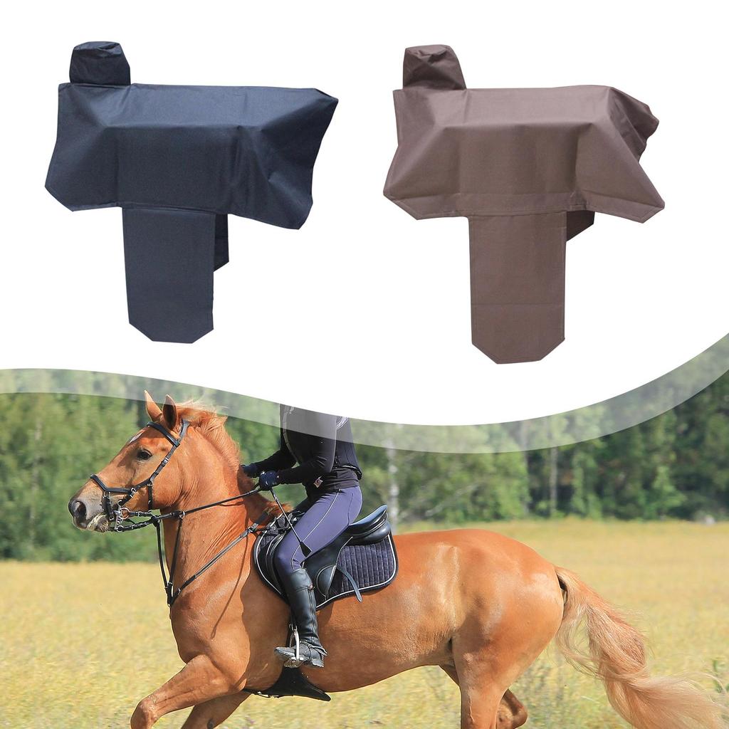 Elastic Fit Horse Saddle Cover Durable Oxford Cloth Dust Protection Lightweight Sleeve for Equestrian Supplies