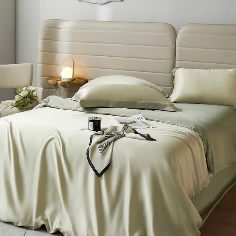 Queen Size Soft Silky Skin Friendl Sleeping Naked Lyocell Bedding Set  Duvet Cover Set Bed Sheet Pillowcases