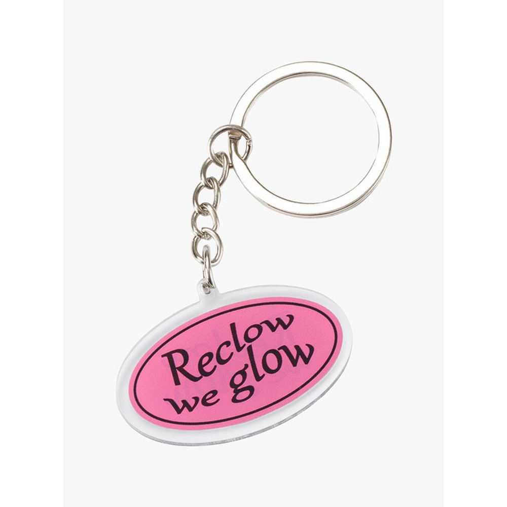 RECLOW OVAL LOGO ACRYLIC KEYRING PINK