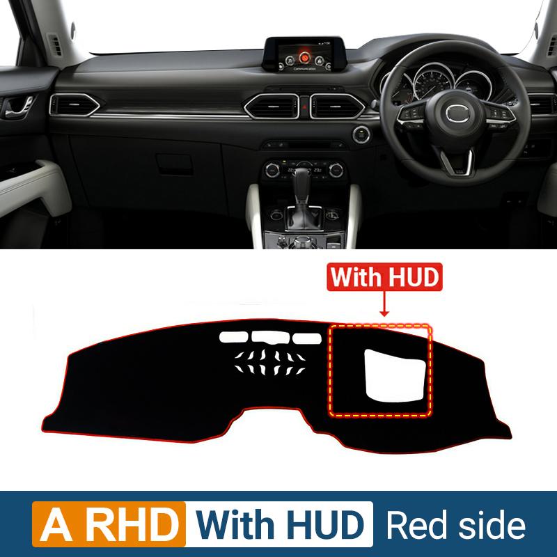 

Car Dashboard Cover Dash Mat Sun Shade Anti-UV Non-slip Pad Accessories For Mazda CX-8 CX8 KG 2017 2018 2019 2020 2021 2022 2023 With HUD Red RHD