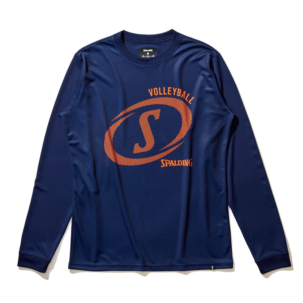 

Spalding Volleyball Long Sleeve T-Shirt, Fast, Size S (SMT22183V), Navy, Large