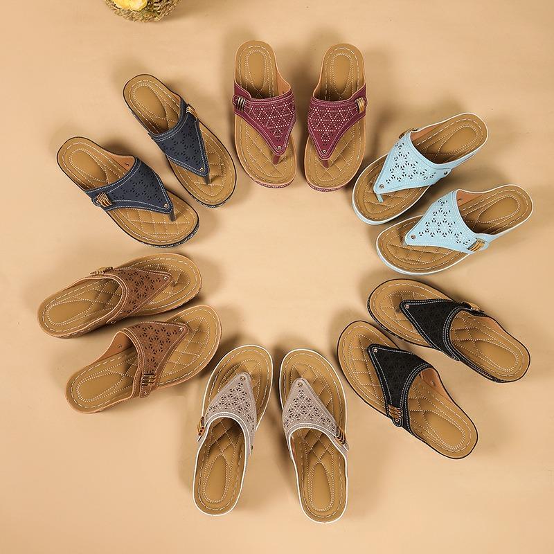 New Casual Wedge Heel Hermetic Shoes for Women Breathable and Versatile Slippers