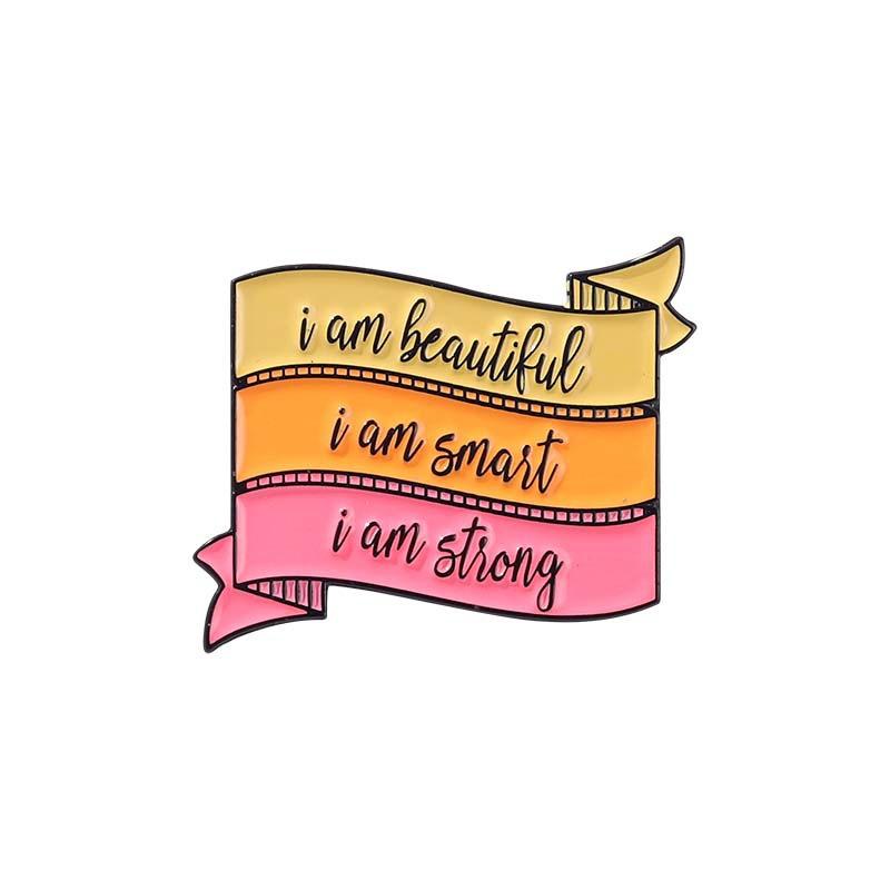 Enjoy The Little Things Enamel Pins Funny Quotes Girls Just Wanna Have Fun Cartoon Letter Metal Brooch Lapel Badge Jewelry Gifts