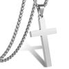 Titanstahl Kreuz Anhänger Halskette Hip Hop Persönlichkeit Schmuck Mode Nischen Accessoires Neuankömmling