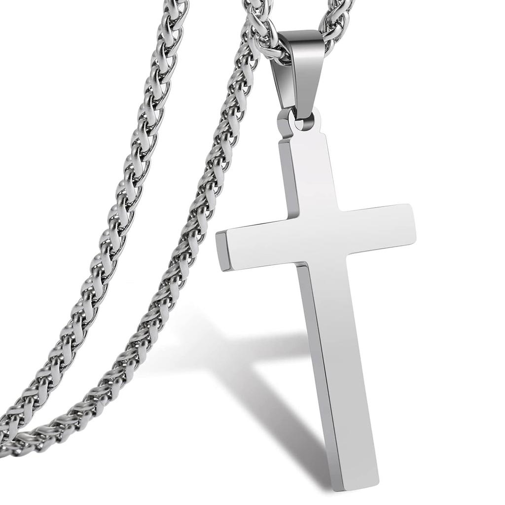 Titanstahl Kreuz Anhänger Halskette Hip Hop Persönlichkeit Schmuck Mode Nischen Accessoires Neuankömmling