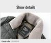 Men's Thickened Genuine Leather Down Jacket - Plus Size, Middle-Aged & Elderly, Winter Turn-Down Collar Outerwear, Loose Fit