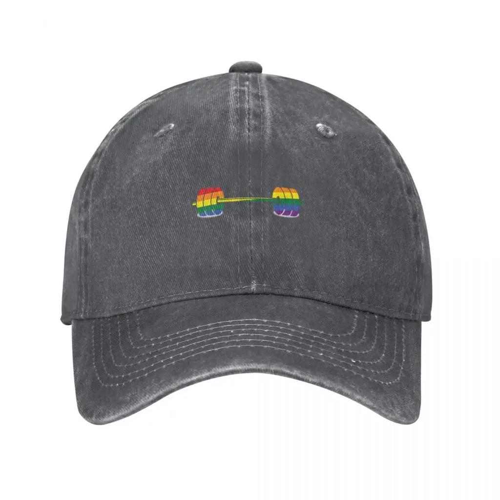 Pride Rainbow Barbell Baseball Cap Dropshipping Rave Womens Beach Outlet Mens