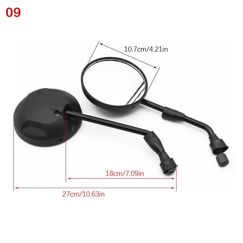 1 Pair Anti-Fall Round Motorcycle Side Rearview Mirrors For For Mountain Road Bike Motorcycle Bike Rear View Mirror Holder