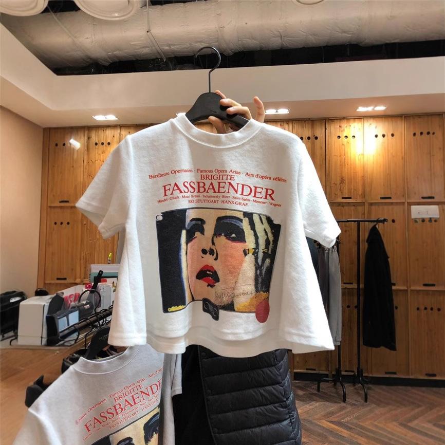 Kurzarm T-Shirt Damen Sommer Neu Kurz Locker Weiß Buchstaben Aufdruck Studenten Top Große Größen Damenmode