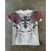 American Affliction T-shirt Men Y2K Street Vintage Fashion Casual Loose Tees Summer Clothes Loose Casual Cartoon Oversized Tops