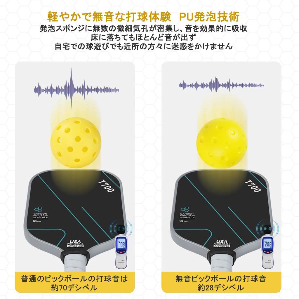 [TakaraSumi] Silent Pickleball, Set of 2  Professional Grade Training Balls  Suitable for Official Games & High Durability  Indoor & Outdoor Use,
