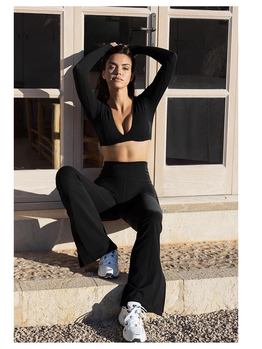 

Женский спортивный топ с длинным рукавом в европейском и американском стиле для йоги, пилатеса, бега и пеших прогулок Medium