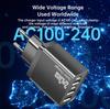 Fast Charger for Android & Apple - 3 USB + 2 Type-C Ports, Compatible with UK, US, EU.
