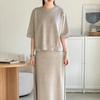 New Arrivals Open Run ShorT Sleeve KniT Round Daily Formal Look Viscose Spring T
