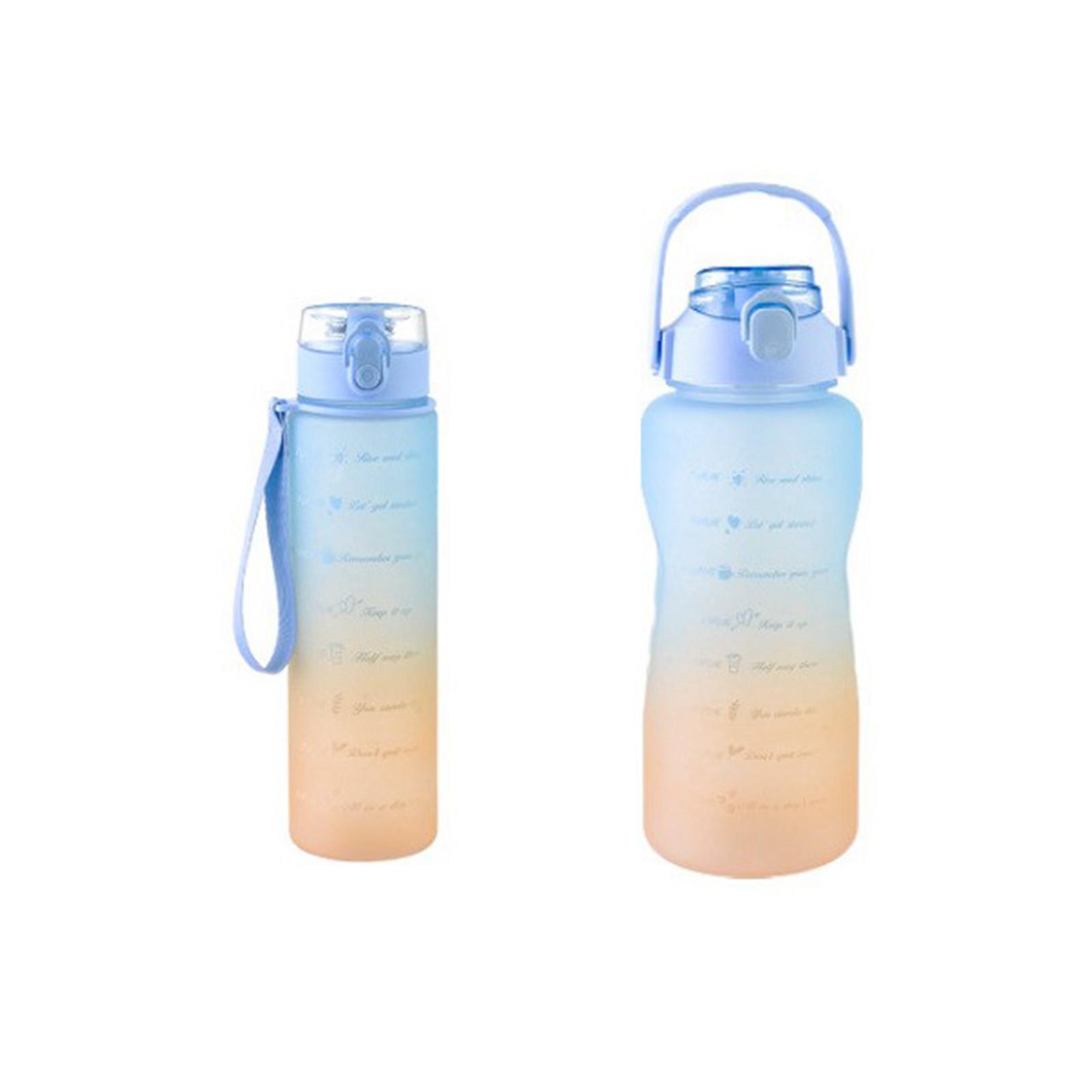 

Набор пластиковых чашек с градиентом из 2 предметов, большая емкость, спортивная бутылка для воды, портативная чашка для путешествий на открытом воздухе, в тренажерный зал, для фитнеса, для студентов One Size синий