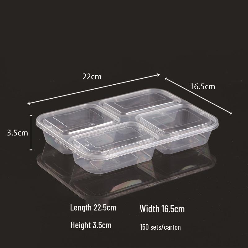 JingJingRS Disposable Multi-Compartment Bento Boxes