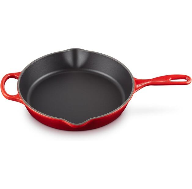 Сковорода Le Creuset Signature чугунная/посуда для сервировки круглая высокая 26 см, вишнево-красная (20187260600422)