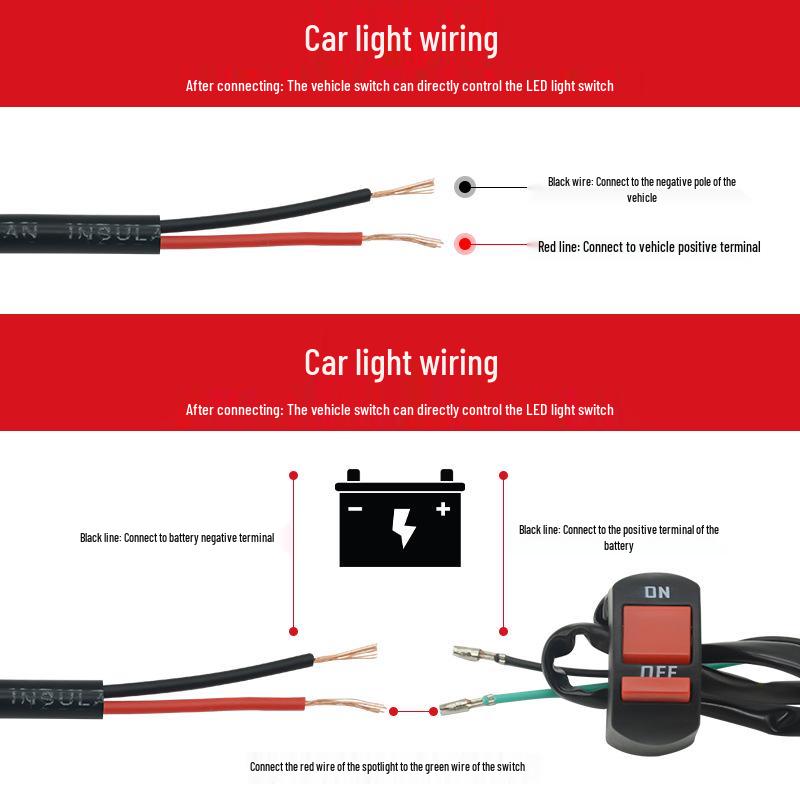 Super lysstærk 18-LED Vandtæt Motorcykel Spotlys 12V-60V X20