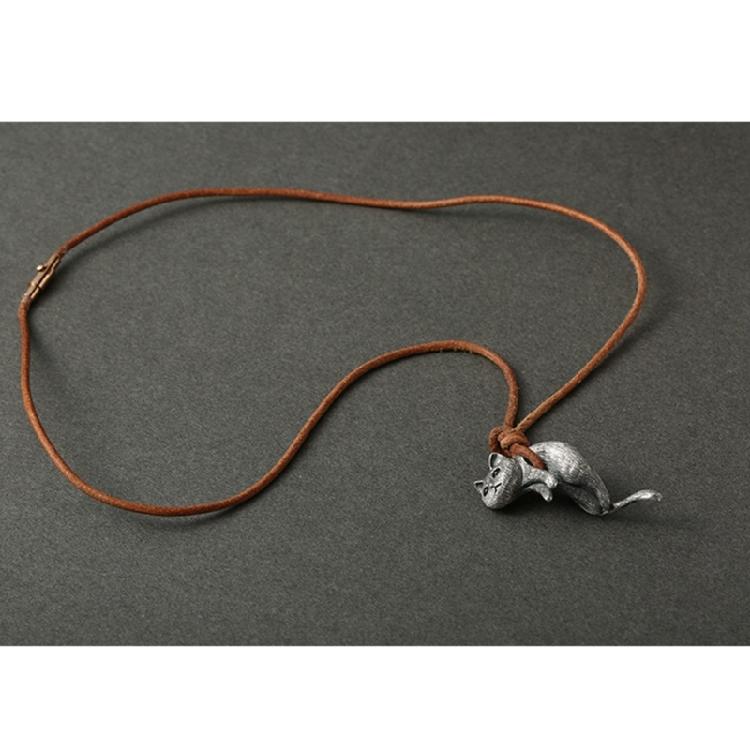 Cute Cat Pendant Necklace Animal Collarbone Necklace Statement Jewelry Gift