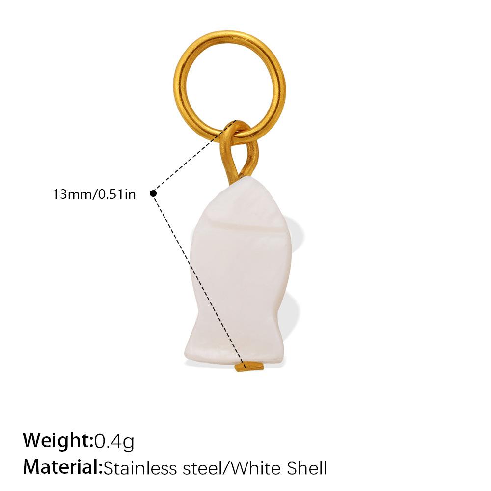 Seaside Vacation Style Golden Dolphin Starfish Pearl Shell Pendant Diy Versatile Jewelry Accessories
