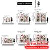 2D Flat Printing  2pcs Floral Romance Chic Print Curtains Versatile Fabric Curtains All Seasons Use for Bedroom   Living Room