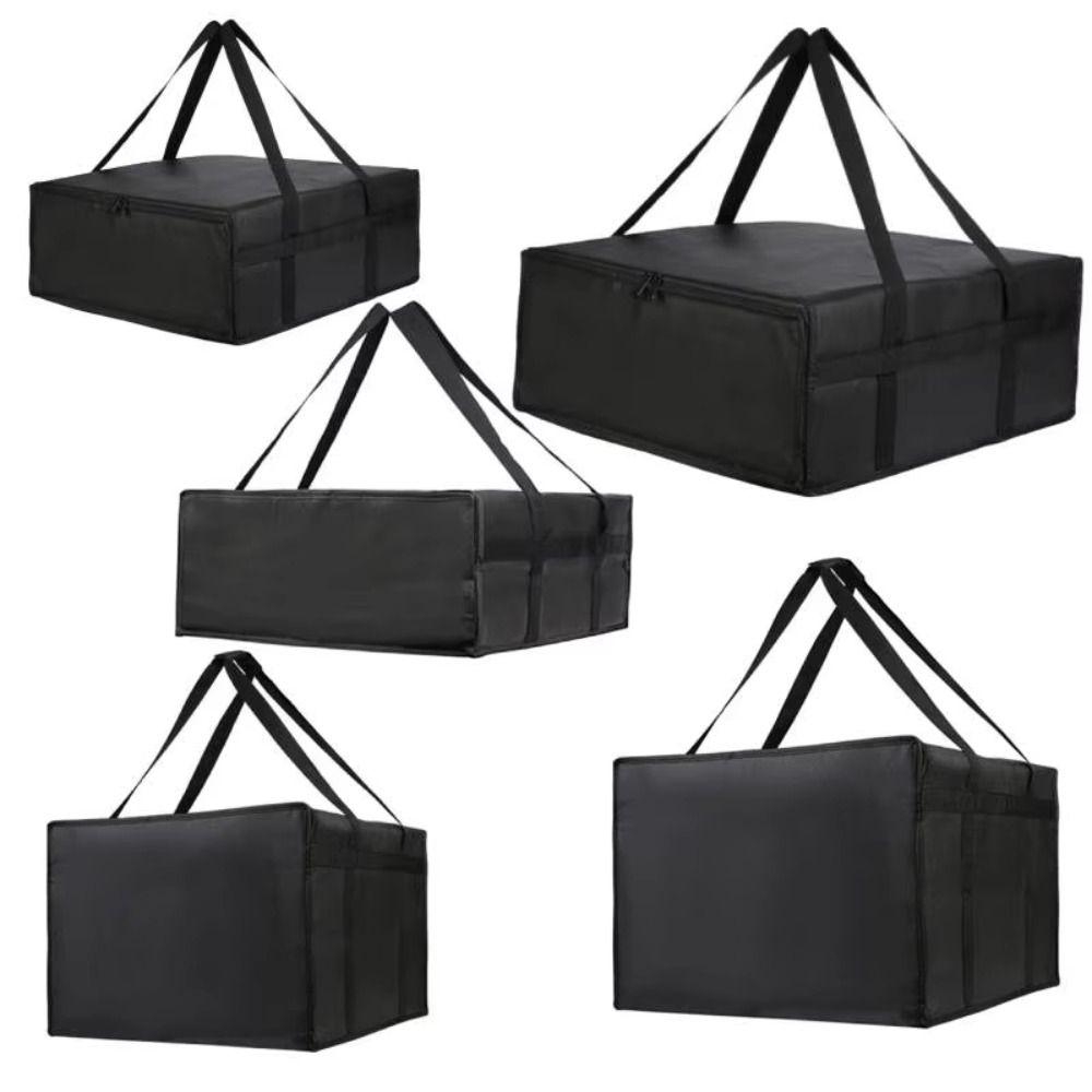 Fully Insulated Pizza Carrier Bag Dual Zippers Food Delivery Bag  Takeout Catering
