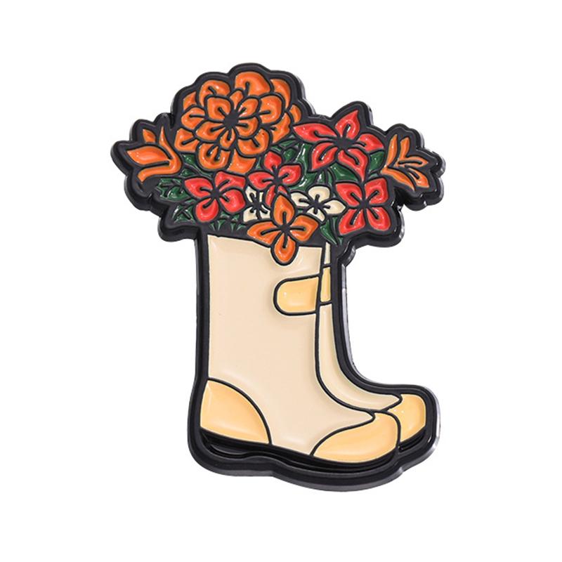 Bow Strawberry Cowgirl Boot Enamel Pins Western Aesthetic Pink Cute Brooches Lapel Badge Fashion Jewelry Gifts for Friends