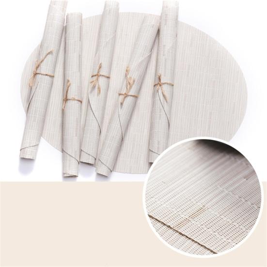 Place Mat Anti-scratch Insulated Oval Anti-slip PVC Table Placemat Household Supplies