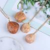 Natural Raw Stone Crystal Quartz Pendant Necklace for Women Irregular Crystal Wrapped Gold Wire Chakra Gemstone Wrap Jewelry 1pc