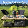 Heinast Camping Kookgerei Tas Draagbare Grote Capaciteit Buiten Kooktoestel Servies Opbergtas Picknick BBQ Familie Activiteitenset
