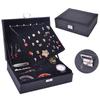 High Face Value Luxury Jewelry Storage Box Multifunction Earrings Necklace Rings Storage Box Pure Color Jewelry Display Boxes