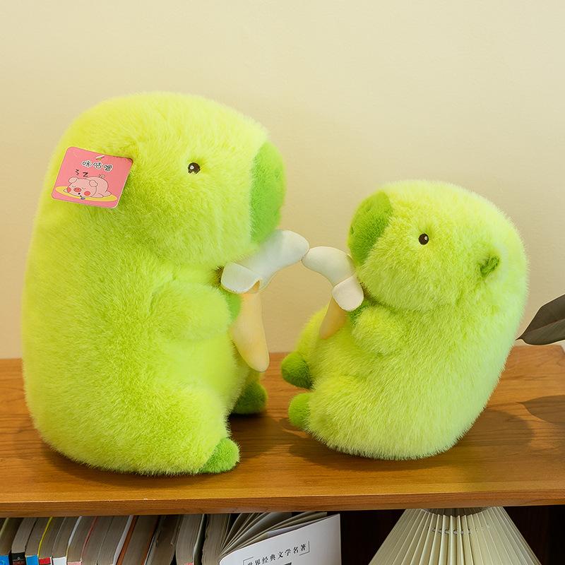 New Style Green Capybara Creative Holding Banana Kapibala Ugly Cute Doll Children's Doll