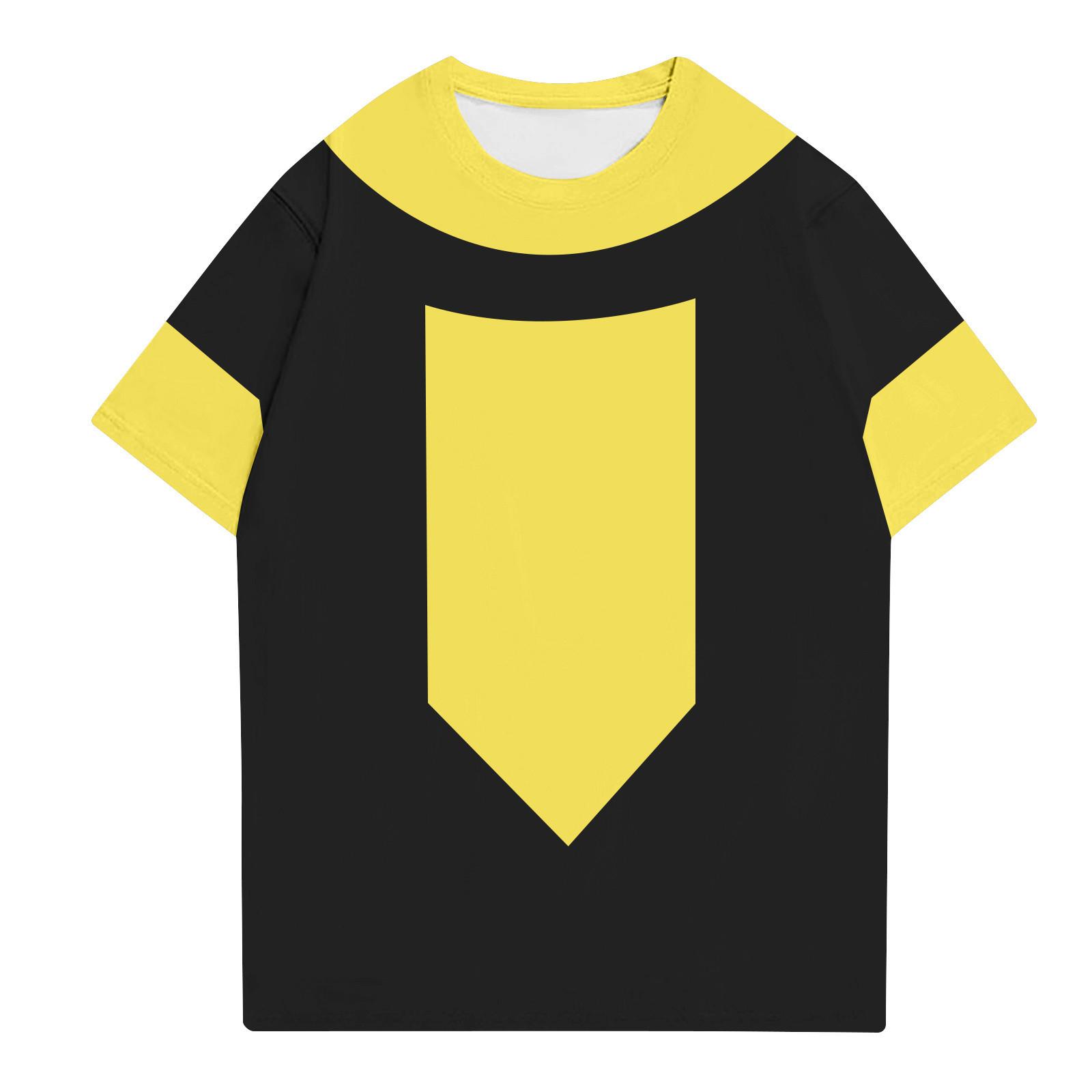 

Модные топы Aldult с круглым вырезом и коротким рукавом для работы, принтованные топы для лета XXL чёрный